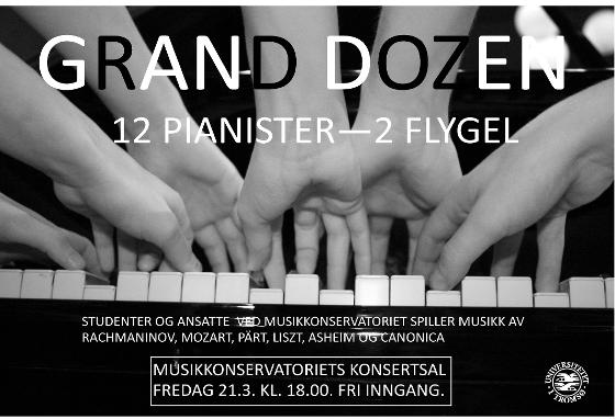 Grand Dozen 12 pianister - 2 flygel